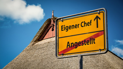 Obraz premium Schild 359 - Eigener Chef