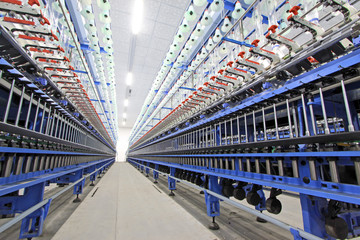 Naklejka premium Spinning plant machinery and equipment