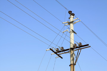 power facilities under the blue sky