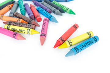 crayon drawing border multicolored background