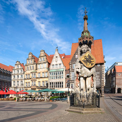 Bremer Roland auf dem Marktplatz von Bremen - obrazy, fototapety, plakaty