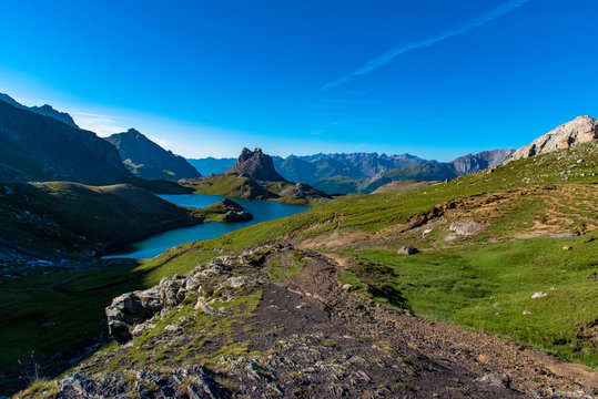 Lac du Roburent &agrave; la fronti&egrave;re italienne