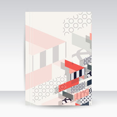 Creative brochure correspondence. Title page. Book cover. Own style. Abstraction on white background.