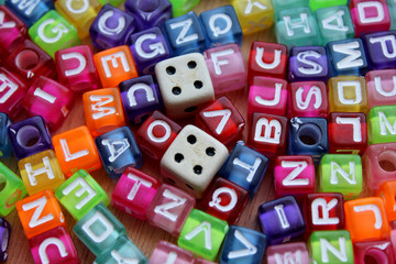 Fototapeta premium dices and beads