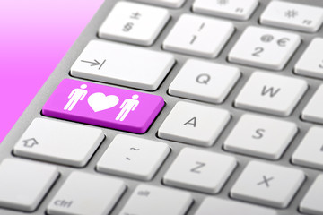 Gay Couple Symbol on a Keyboard