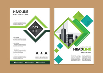Business abstract vector template. Brochure design, cover modern layout, annual report, poster, flyer in A4 with colorful triangles, geometric shapes for tech, science, market with light background