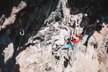 Rock climbing in Turkey.