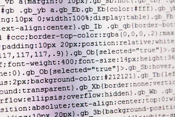 Programming code abstract screen of software developer. Computer script.