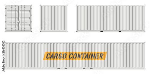 Download "Cargo container vector mockup on white background with ... Yellowimages Mockups