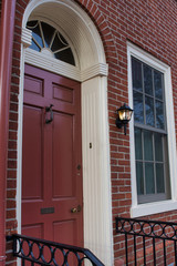 red door entrance