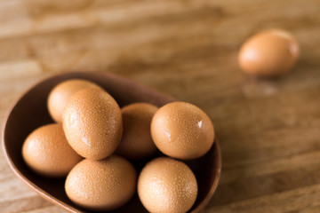 eggs on the table
