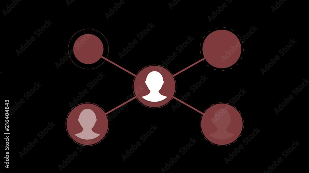Poster social network animation for use in presentations, manuals, design, etc. network seamless loop. netw
