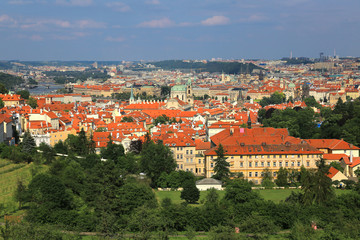 Obraz premium Panoramic view of Lesser Town (Mala Strana) in Prague, Czech Republic