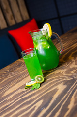 fresh mojito on a rustic table