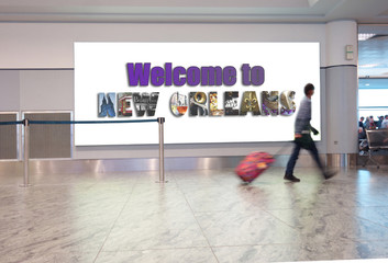 New Orleans airport traveler