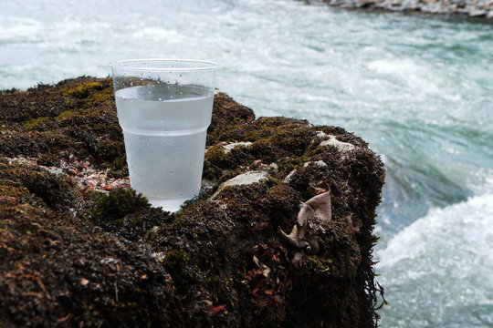 Picture of a plastic cup with water.