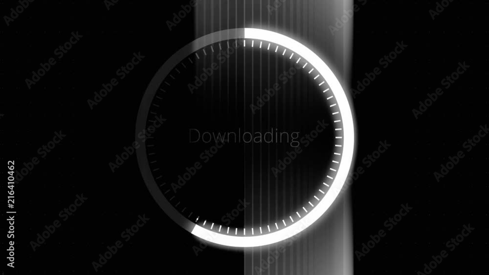 Poster futuristic circle with a ring indicator showing progress from 0 until 100 percent. science futuristi