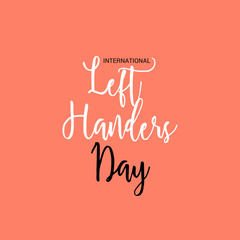 International Left-handers Day.