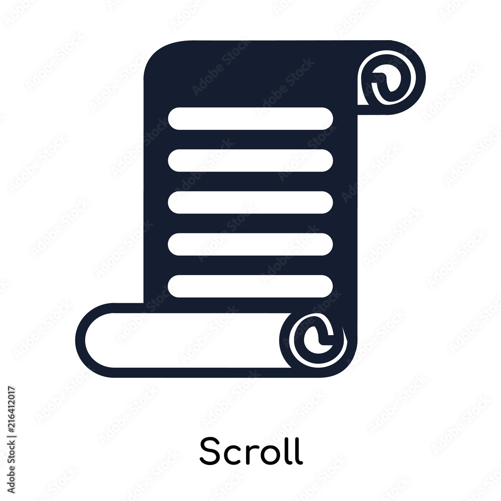 Poster scroll icons isolated on white background. modern and editable scroll icon. simple icon vector illus