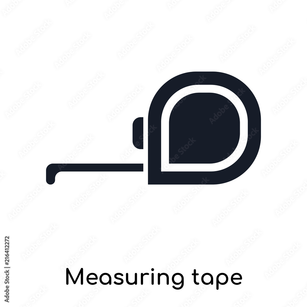 Poster measuring tape icons isolated on white background. modern and editable measuring tape icon. simple i