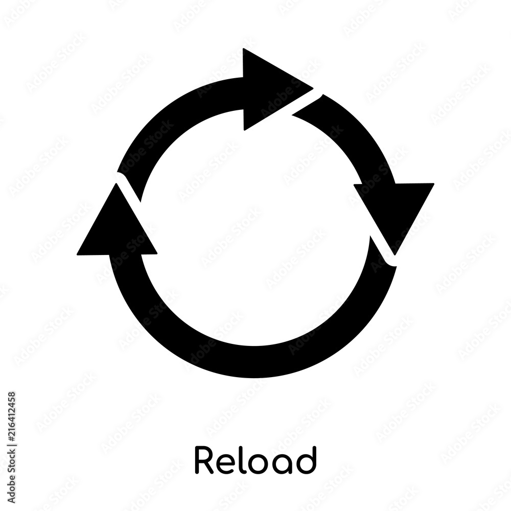 Poster reload symbol icon isolated on white background. modern and editable reload symbol icon. simple icon