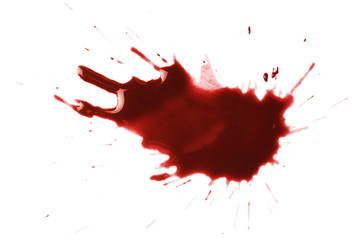 Drops of blood, isolated on white background