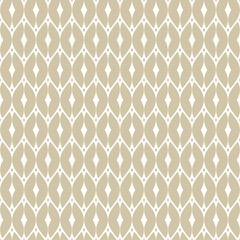 Subtle geometric vector golden seamless pattern. Mesh, net, grid, lattice, lace