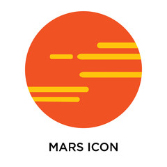 mars icon isolated on white background. Simple and editable mars icons. Modern icon vector illustration. © CoolVectorStock