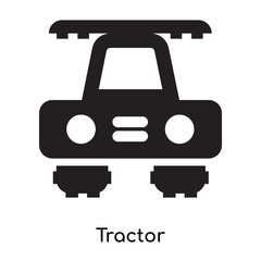 Tractor icon vector sign and symbol isolated on white background, Tractor logo concept