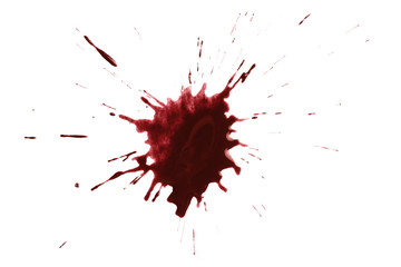 Drops of blood, isolated on white background