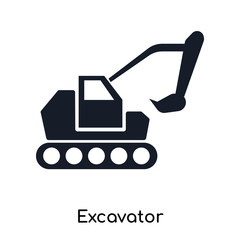 excavator icons isolated on white background. Modern and editable excavator icon. Simple icon vector illustration.