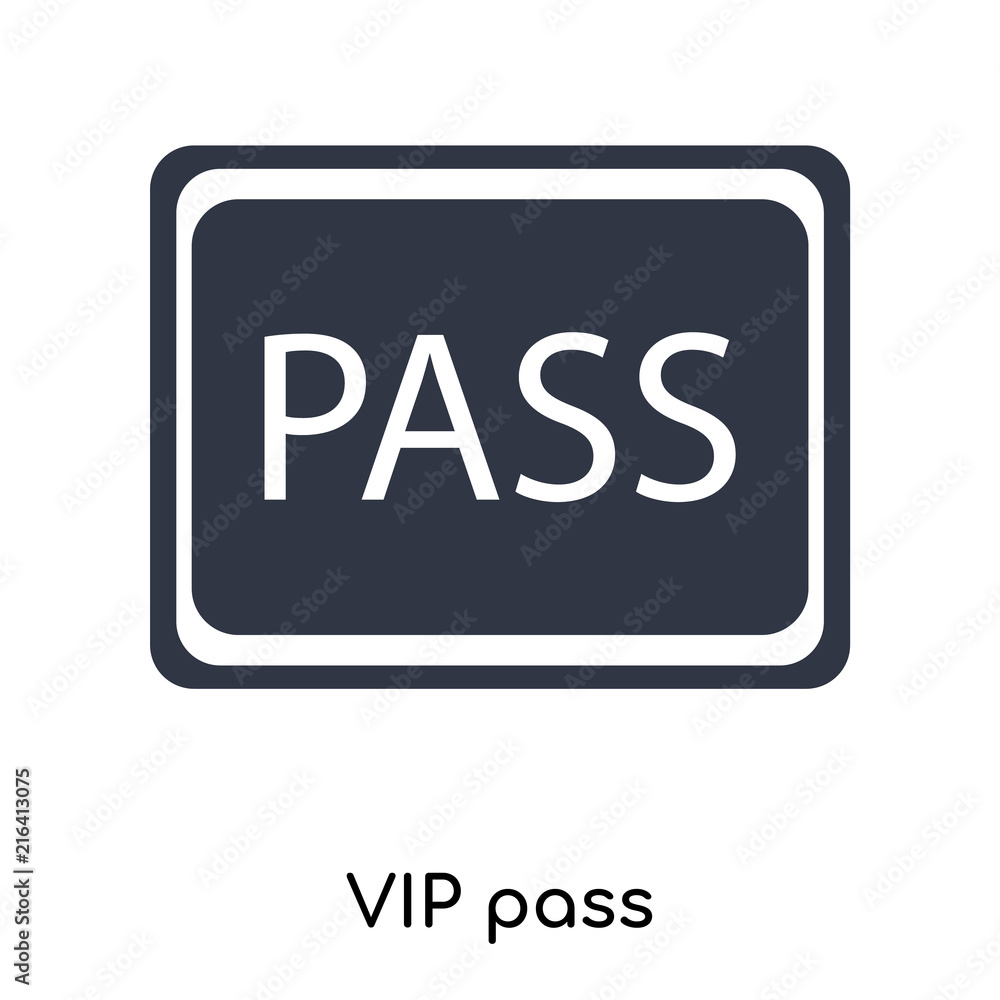 Poster vip pass icon isolated on white background. modern and editable vip pass icon. simple icons vector i