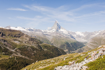 Zermatt, Matterhorn, Wallis, Walliser Berge, Blauherd, Sunnegga, Findeln, Wanderweg,...
