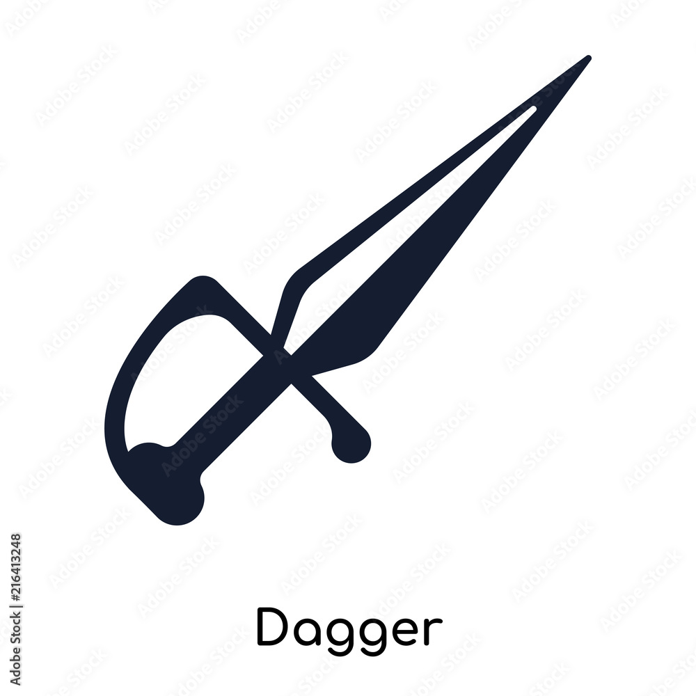 Poster dagger icons isolated on white background. modern and editable dagger icon. simple icon vector illus