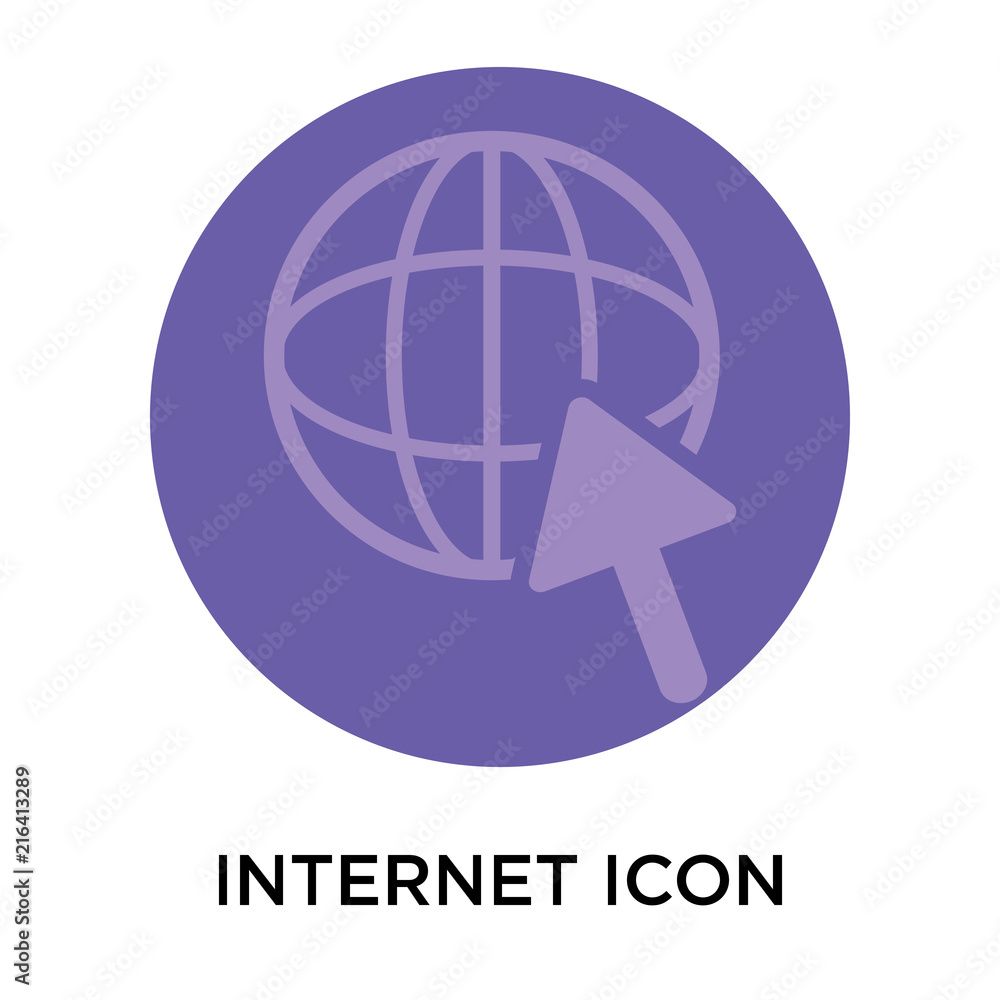 Aufkleber internet icon isolated on white background. modern and editable internet icon. simple icons vector i