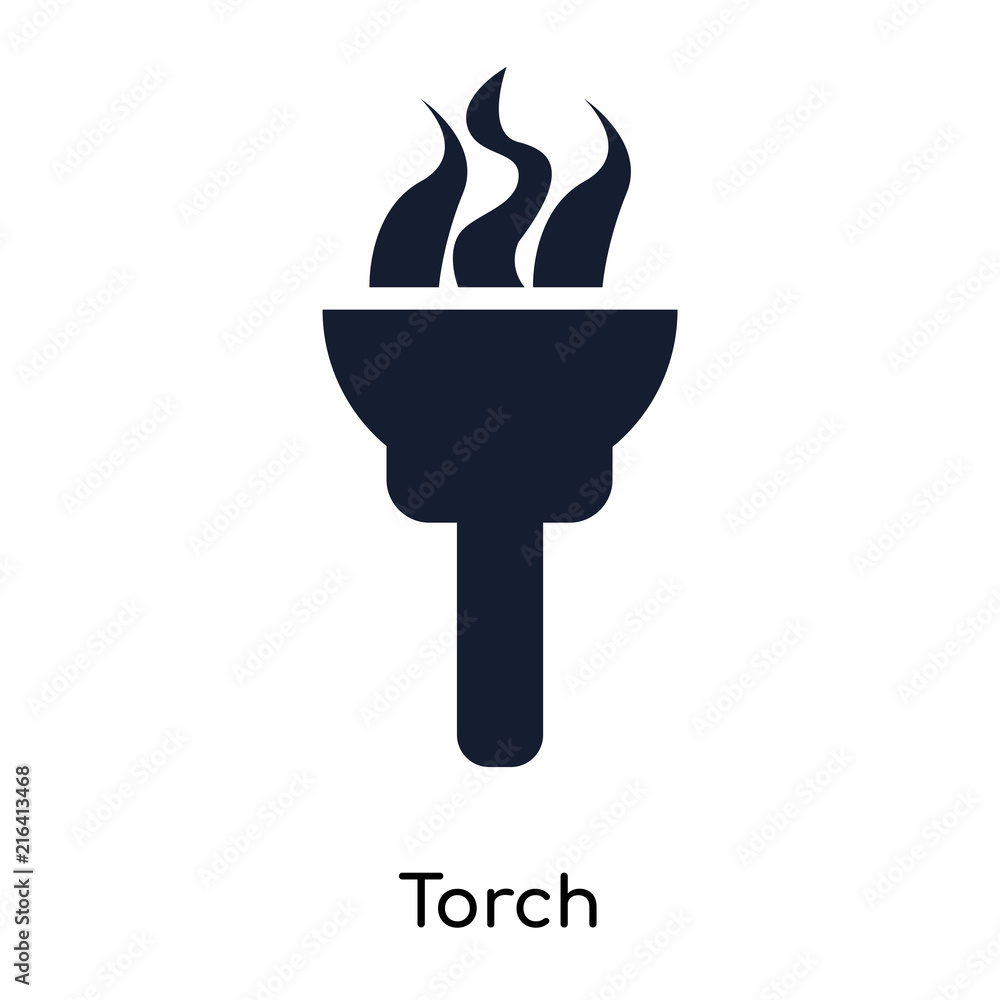 Poster torch icons isolated on white background. modern and editable torch icon. simple icon vector illustr