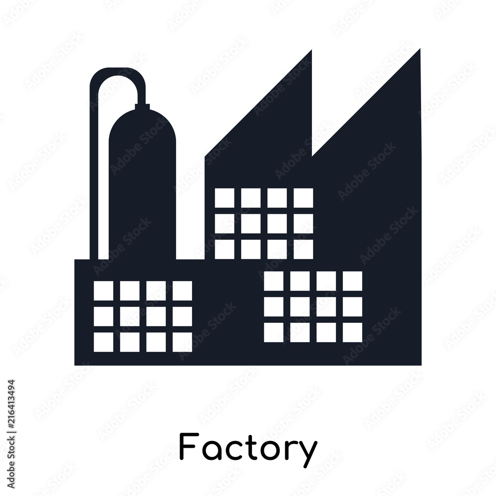 Poster factory icons isolated on white background. modern and editable factory icon. simple icon vector ill