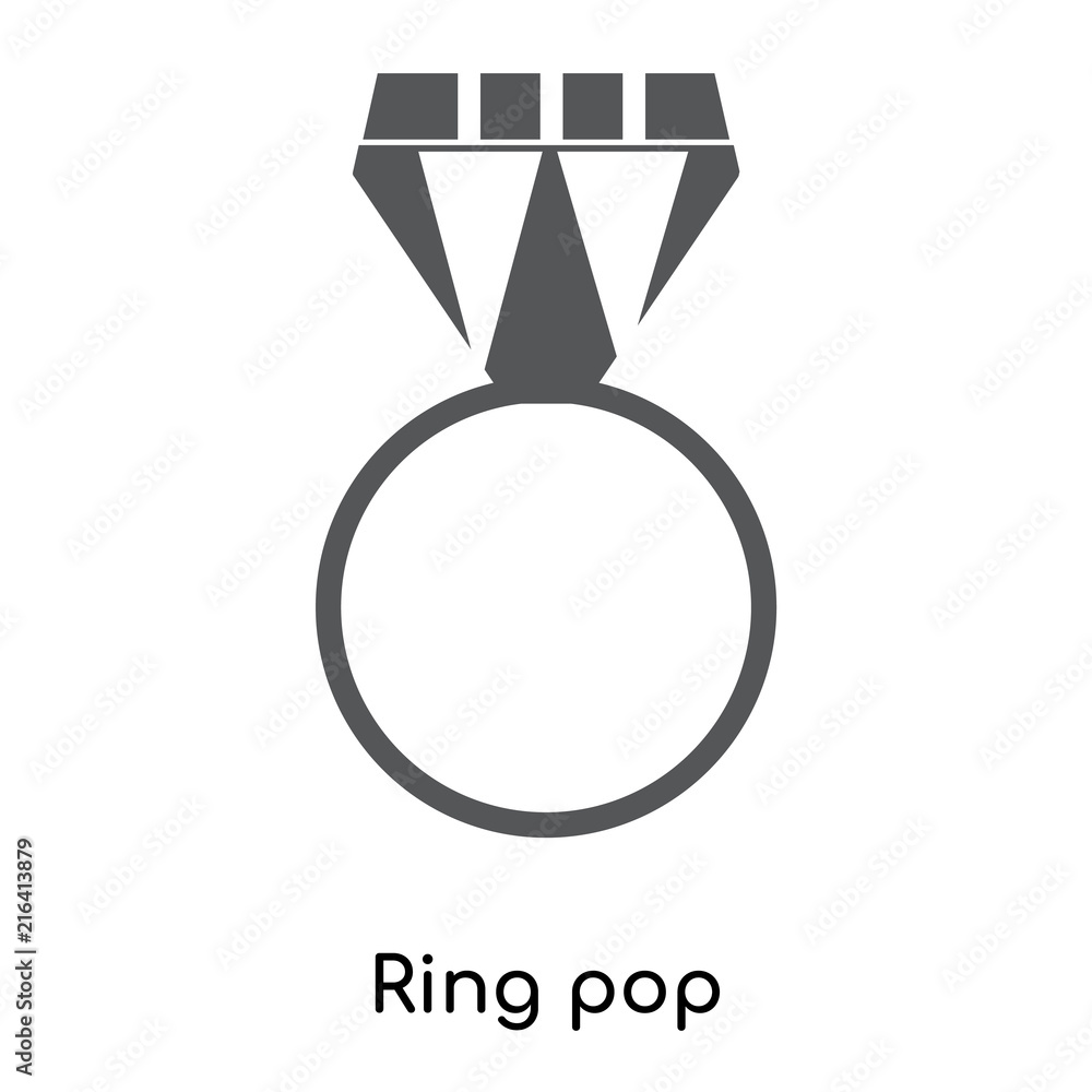 Poster ring pop icon isolated on white background. modern and editable ring pop icon. simple icons vector i