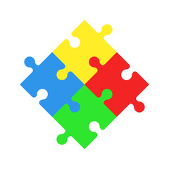 Puzzles icon. Jigsaw. World autism awareness day