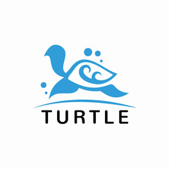 Obraz premium Turtle Logo Vector Design Concept Creative