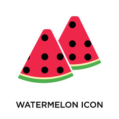 watermelon icon isolated on white background. Simple and editable watermelon icons. Modern icon vector illustration.