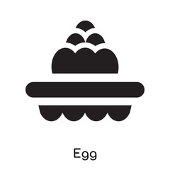 Egg icon vector sign and symbol isolated on white background, Egg logo concept