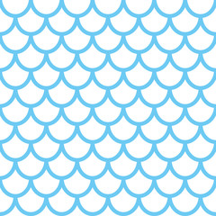 Mermaid seamless pattern. Fish scale background. Blue texture for your design © chereliss