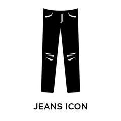 jeans icons isolated on white background. Modern and editable jeans icon. Simple icon vector illustration.