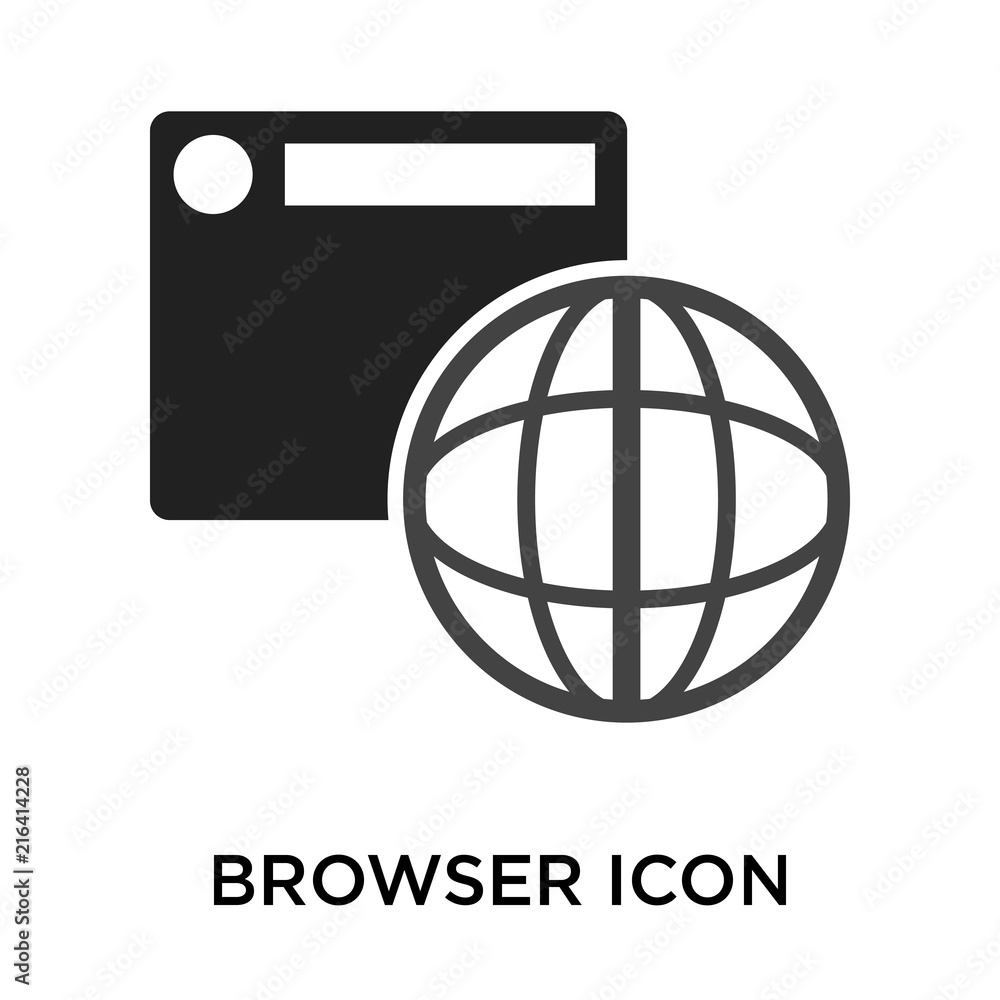 Poster browser icon isolated on white background. modern and editable browser icon. simple icons vector ill
