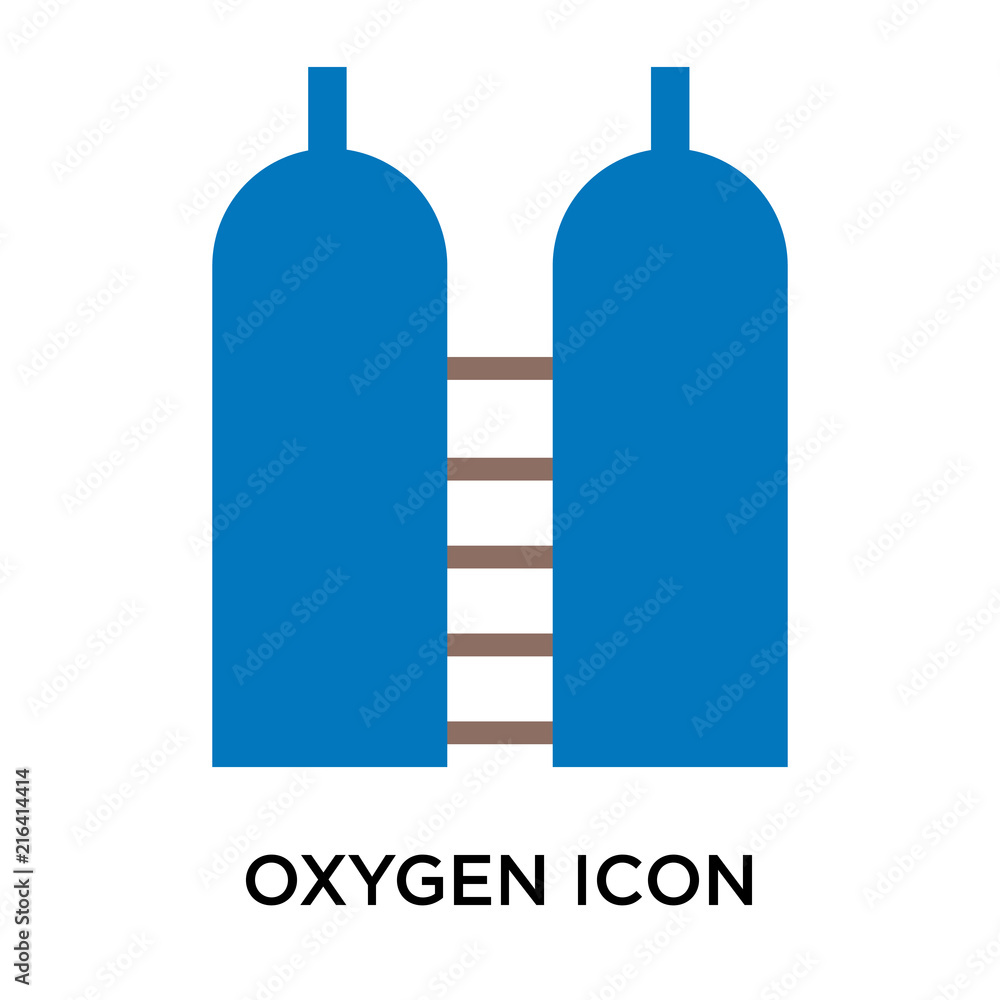 Poster oxygen icons isolated on white background. modern and editable oxygen icon. simple icon vector illus