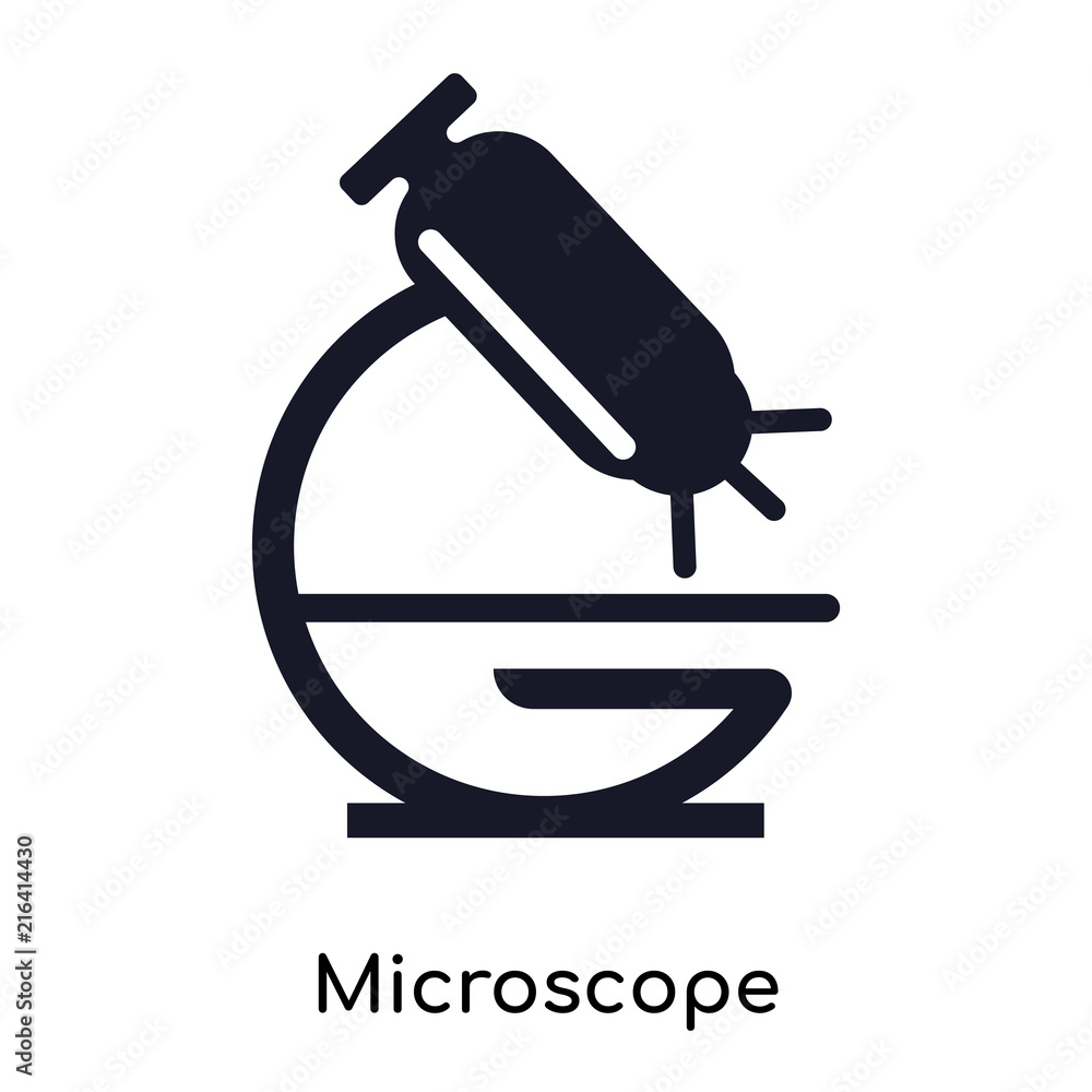 Poster microscope icon isolated on white background. modern and editable microscope icon. simple icons vect