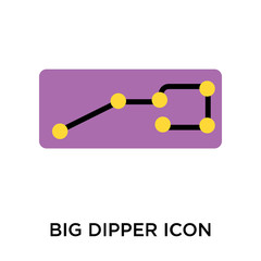 big dipper icon isolated on white background. Simple and editable big dipper icons. Modern icon vector illustration.