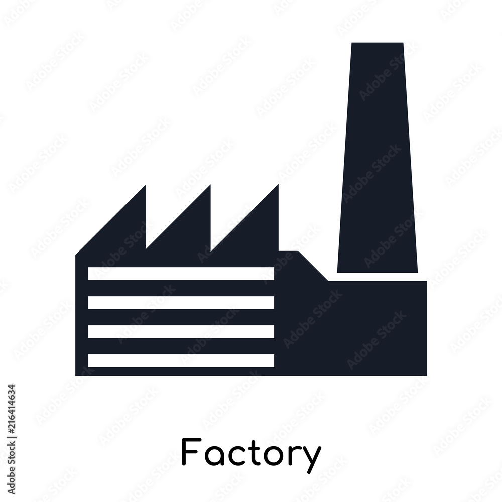 Poster factory icons isolated on white background. modern and editable factory icon. simple icon vector ill
