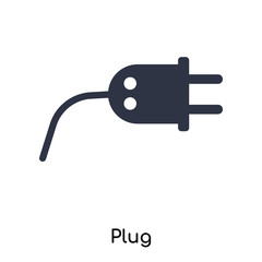 plug icon isolated on white background. Simple and editable plug icons. Modern icon vector illustration.